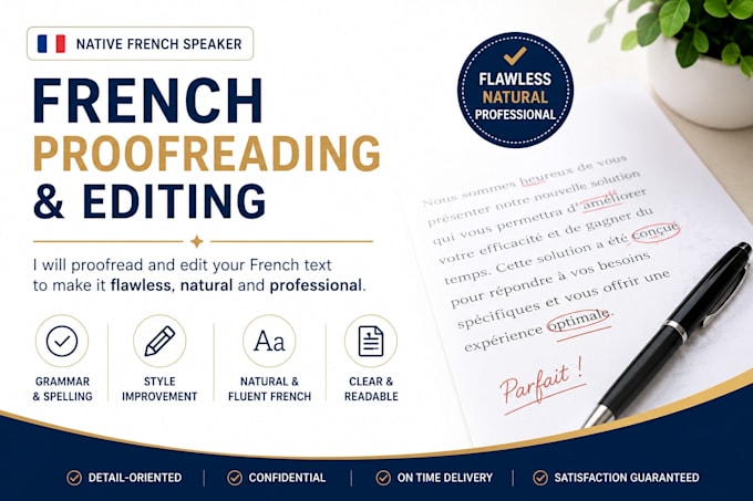 proofread and edit your french text