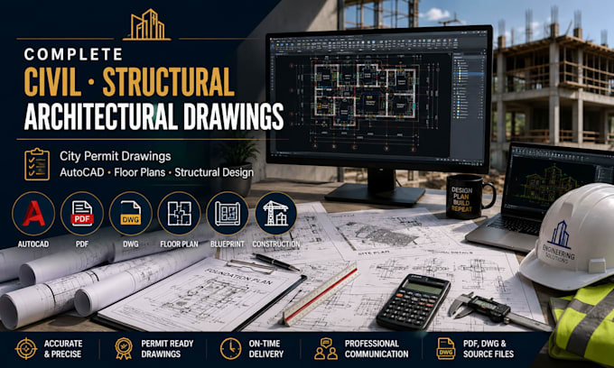design architect civil and structural drawing permit plan, floor plan in texas