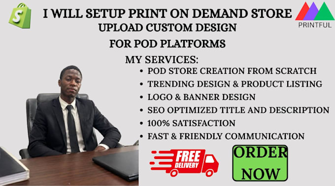 setup print on demand store and upload custom designs for pod platforms