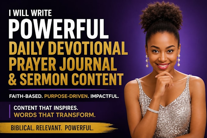 powerful daily devotional, prayer journal and sermon content