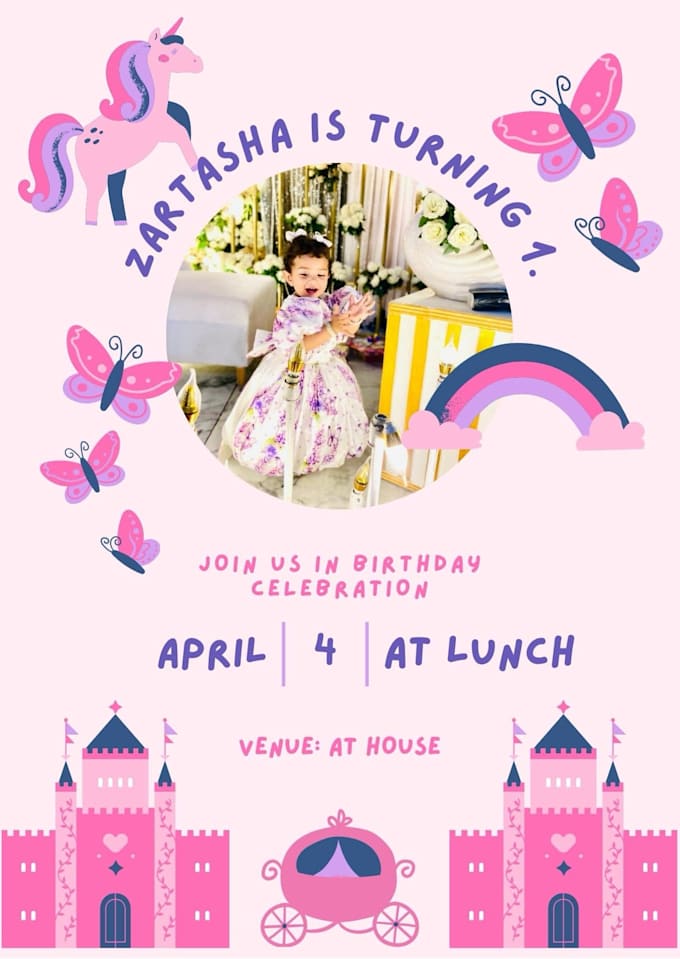colorful birthday invitations and event flyers