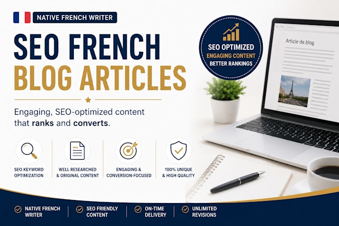 write SEO optimized french blog articles