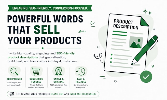 write creative SEO content for products and website