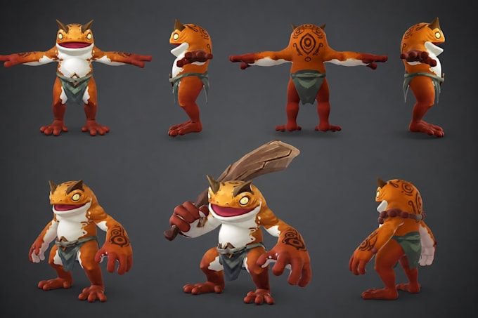 model and texture a low poly 3d character