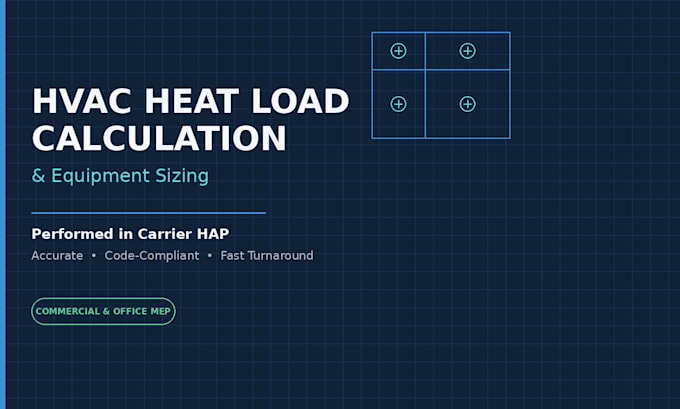 design commercial hvac systems with load calculation and cad layout
