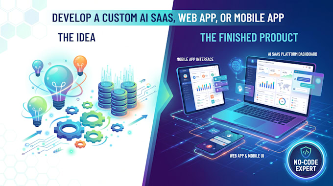 develop a custom ai saas, web app, or mobile app