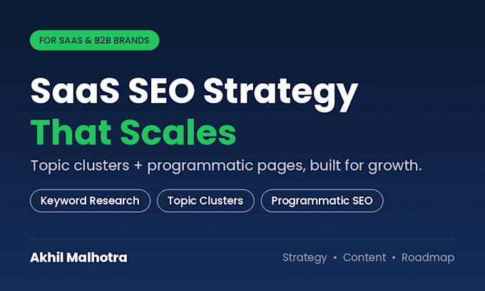 build a saas SEO strategy with topic clusters and programmatic pages