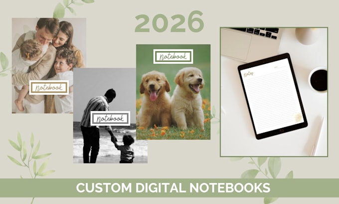 create a custom digital notebook with a favorite photo