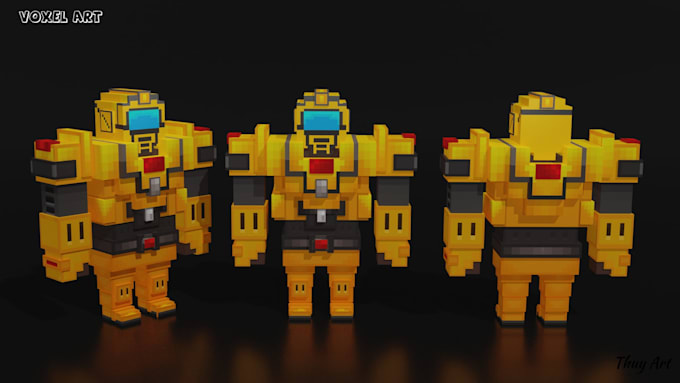 create custom voxel characters for games