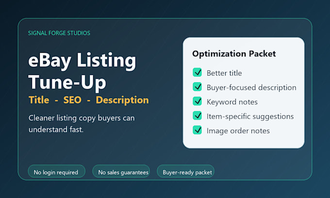 optimize your ebay listing title and SEO description