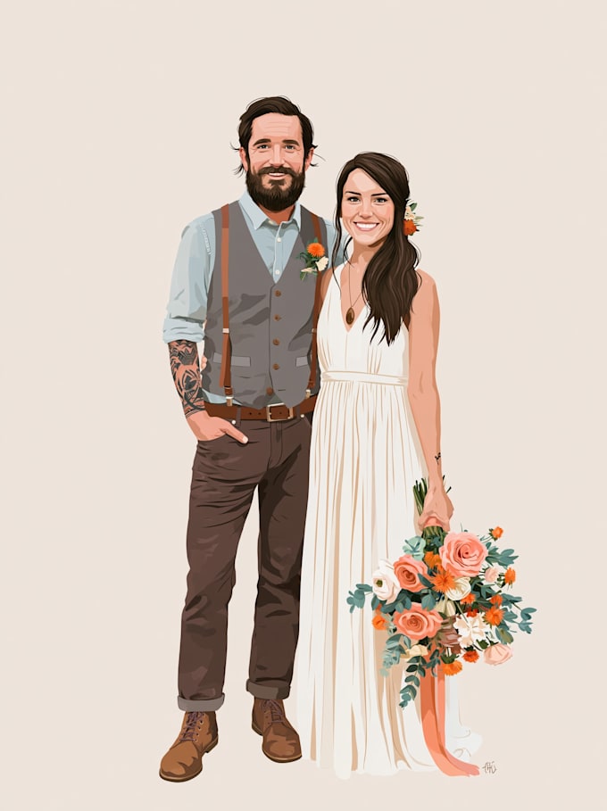 design couple portrait wedding portrait