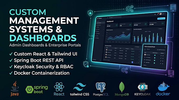 develop a custom web management system with spring boot and react