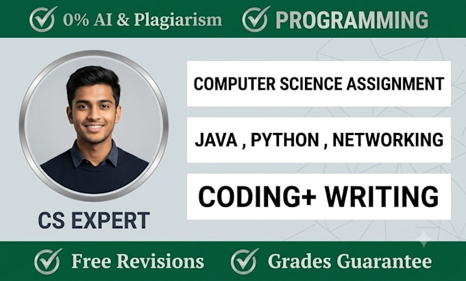 do computer science assigned, java, cpp, python programming tasks and projects
