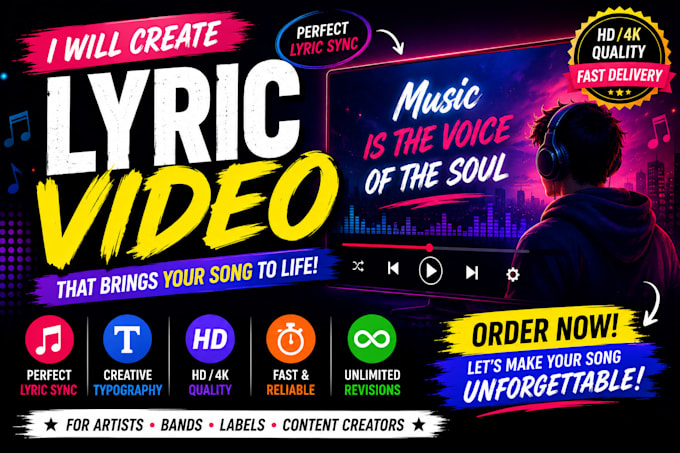 create a professional lyric video with perfect sync