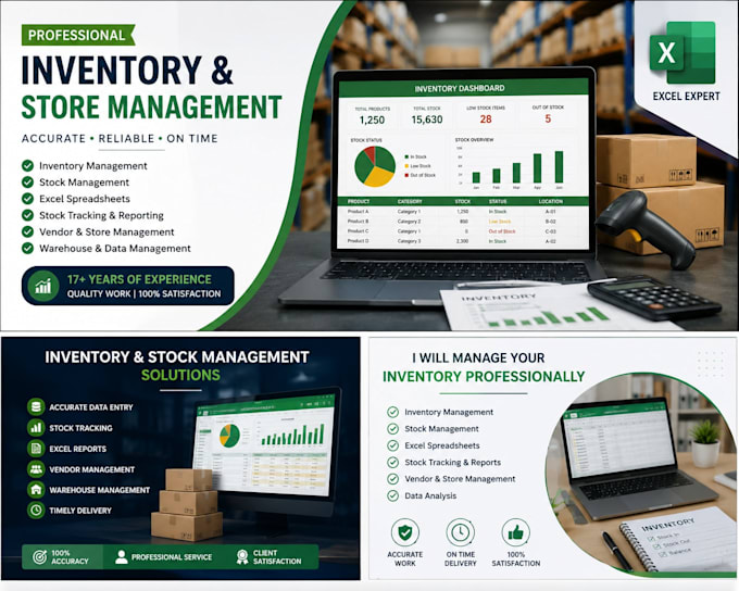 do inventory management stock management,  store management