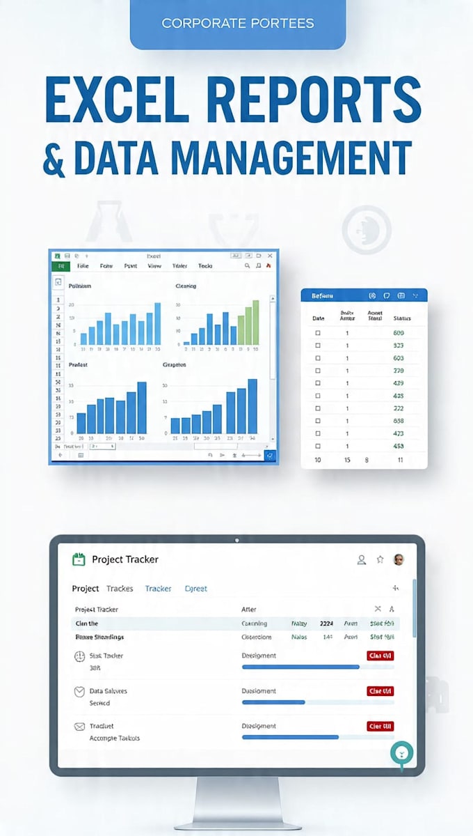 create excel dashboards, mis reports, and organize business data