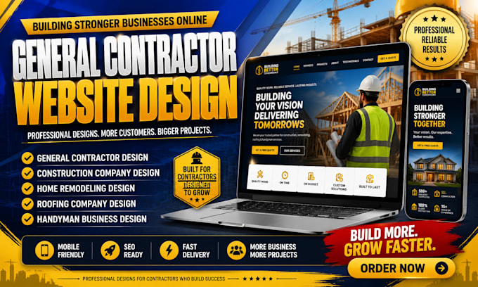 general contractor website construction website home remodeling website roofing