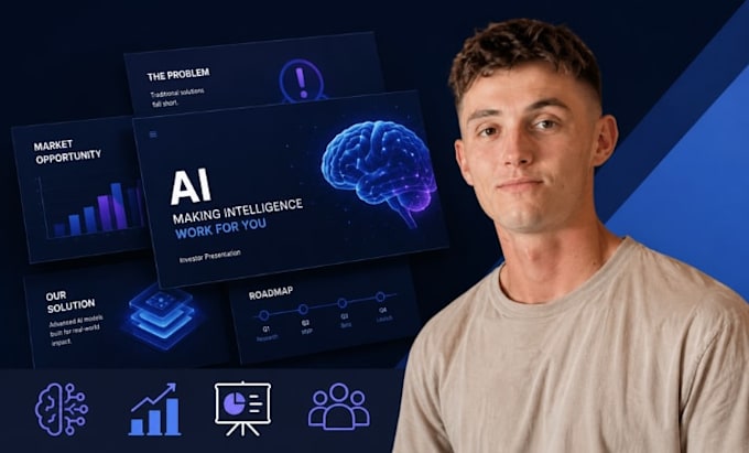 do ai startup pitch deck, ai presentation, machine learning investor deck, slide
