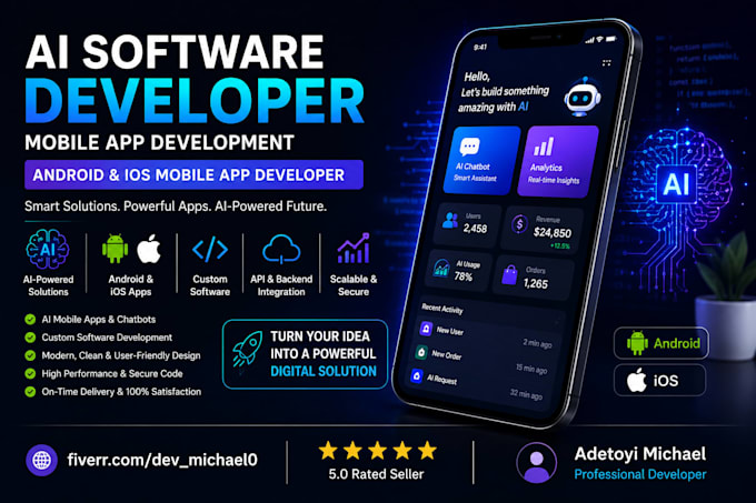 be ai software developer, mobile app development andoid ios mobile app developer
