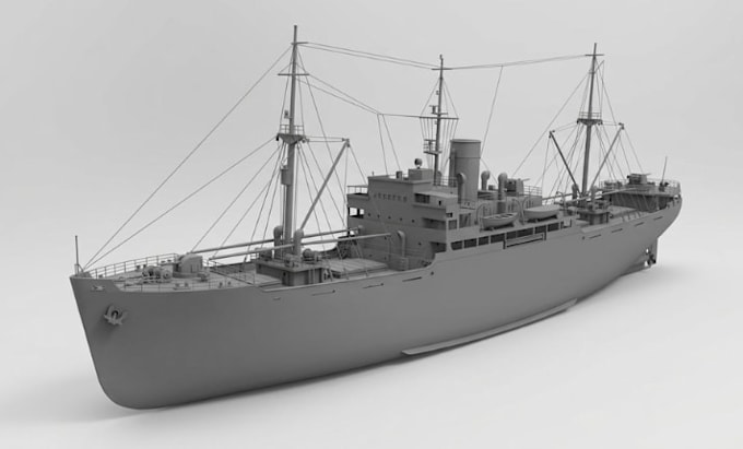 create custom 3d ship model and architectural scale model for 3d printing