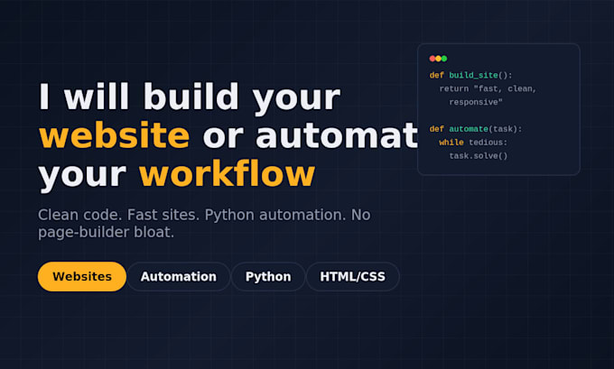 build a fast, clean business website without page builders