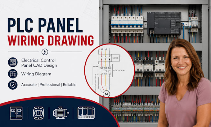 plc panel wiring drawing, electrical control panel cad design, wiring diagram