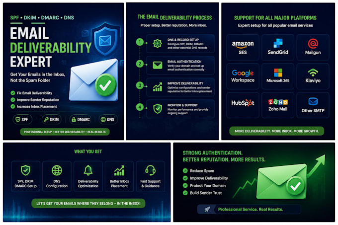setup spf dkim dmarc and fix email deliverability