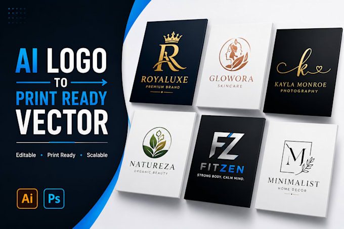 redo, retouch, remade and cleanup logo