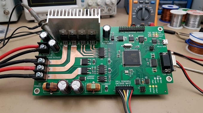 design bldc motor controller, power electronics and embedded systems
