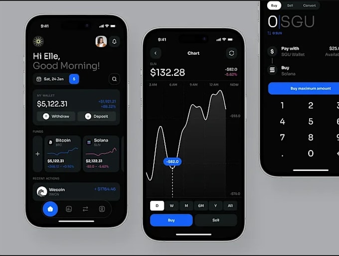 develop money transfer app fintech app crypto wallet app payment app