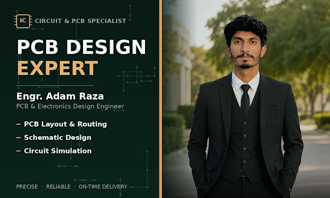 design professional pcb layout, schematic, gerber files using kicad,easyeda