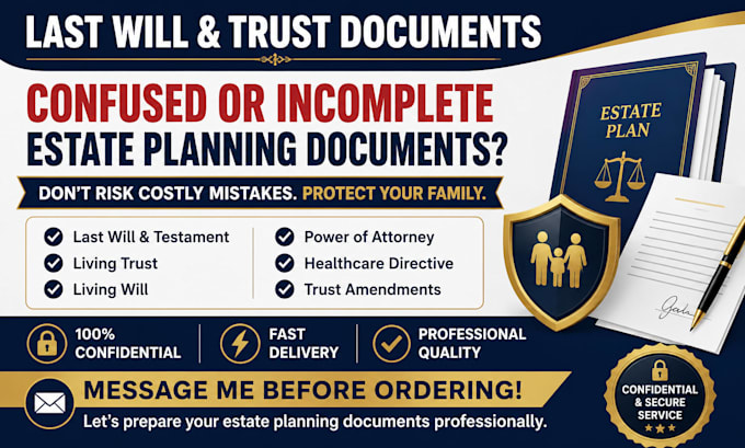 proofread and professionally format your living trust documents