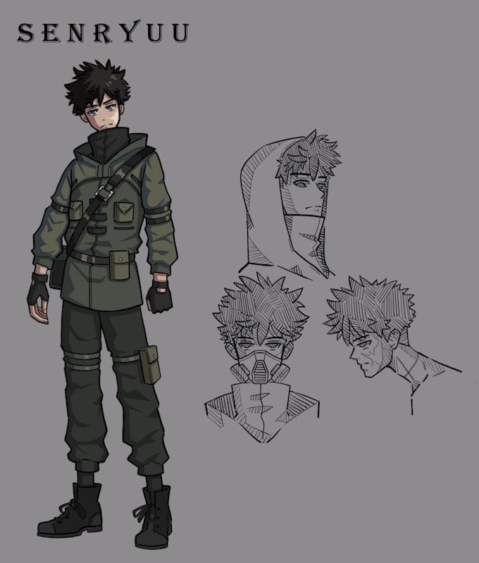 create character concepts art and reference sheets