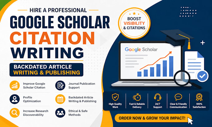 increase google scholar citation,write backdated and publish research article