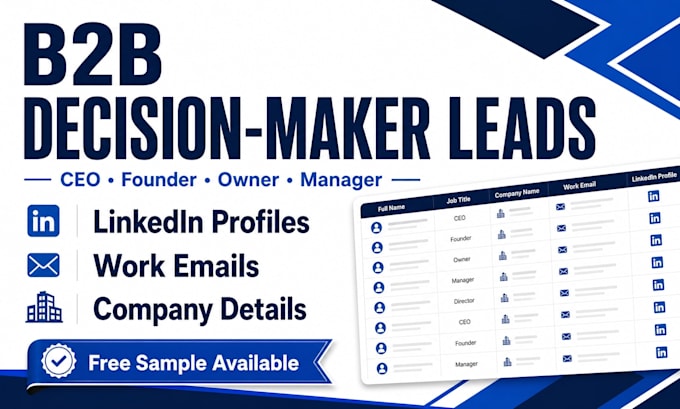 build targeted b2b decision maker leads with work emails