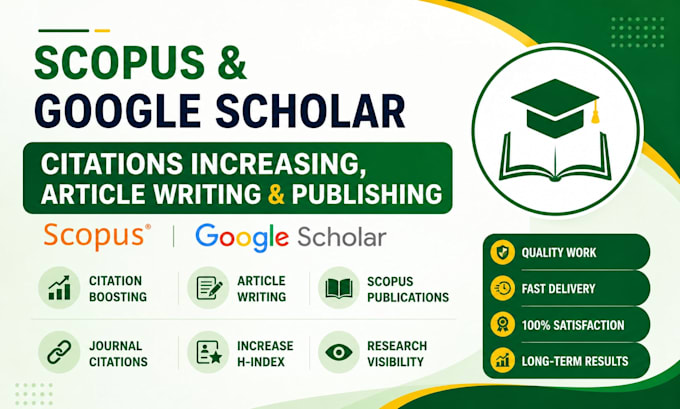 increase google scholar, scopus citation, write and publish research articles