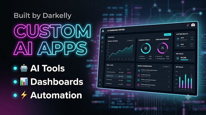build a custom ai web app, dashboard, or productivity tool