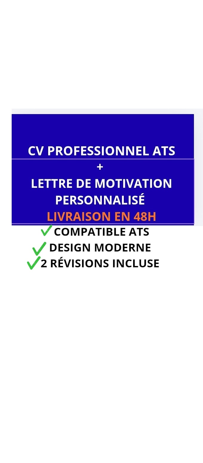 créer votre CV professionnel ats en 48h