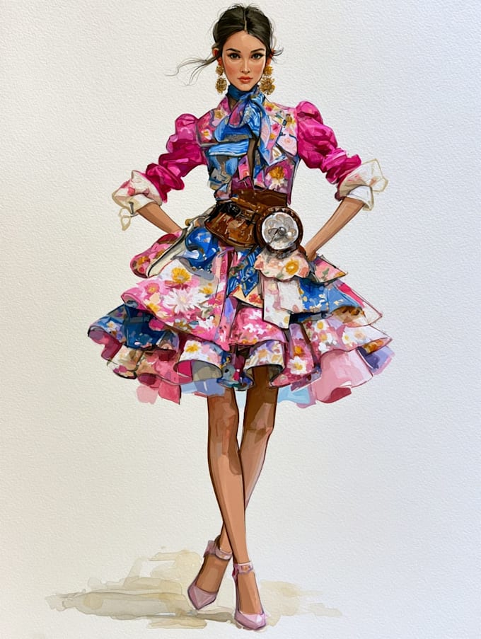 draw professional fashion illustrations from your ideas
