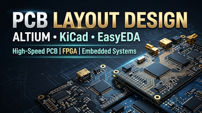 design pcb layout in altium, kicad and easyeda