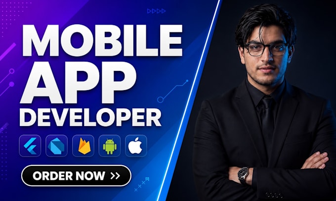 develop a professional mobile app using flutter, react native for android,ios