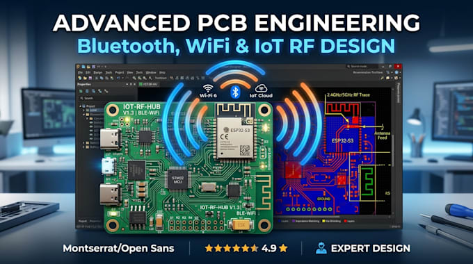 design bluetooth wifi iot pcb with rf signal integrity optimization