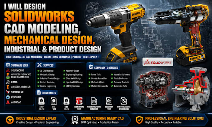 solidworks cad modeling, mechanical design