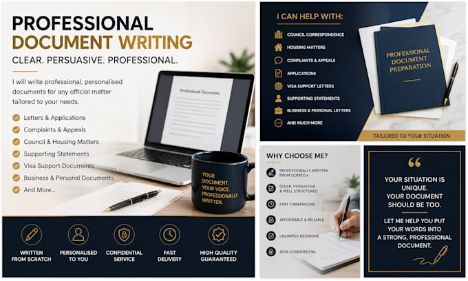 prepare professional documents for visas, councils, and applications