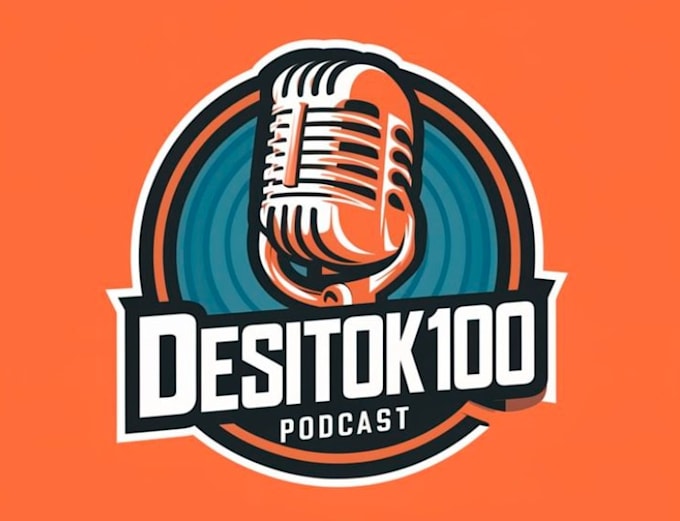 make neon podcast cover art or podcast logo