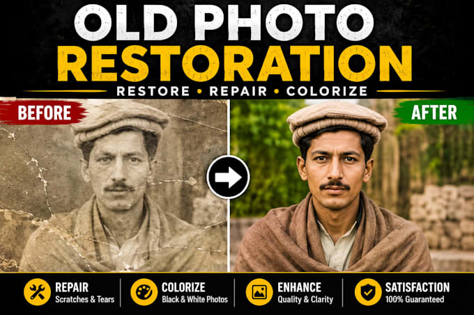 restore, repair and colorize old photos