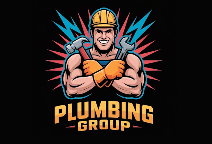make plumbing heating hvac home construction and handyman logo