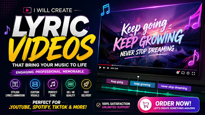 create music lyric video for your song