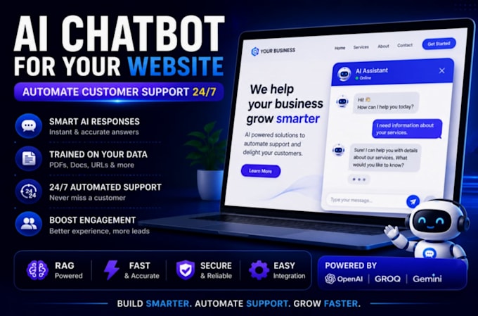 build custom ai rag chatbot for your website to automate support