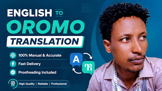 do professional english to oromo translation